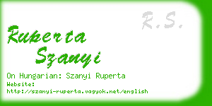 ruperta szanyi business card